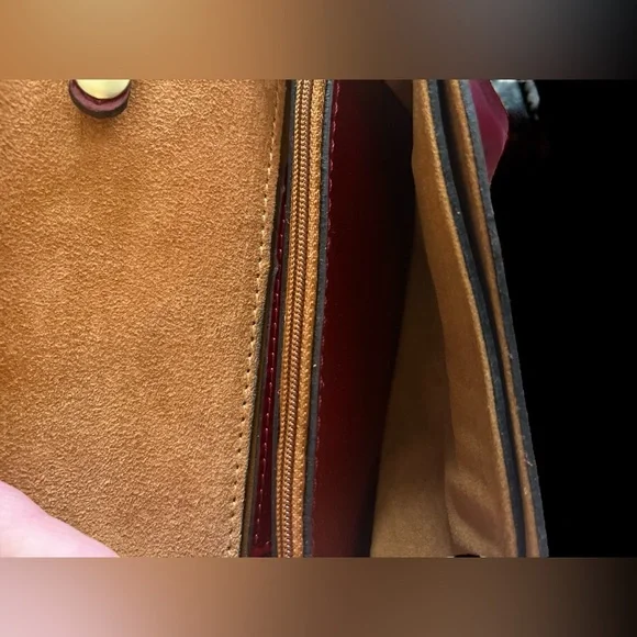 NEW WITH TAGS Patricia Nash “Torri” Ruby Red Leather Crossbody Bag - Picture 5 of 7